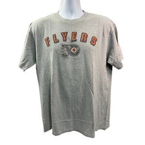 Vtg Philadelphia Flyers Tshirt Gray Sz Large CSA Hockey NHL